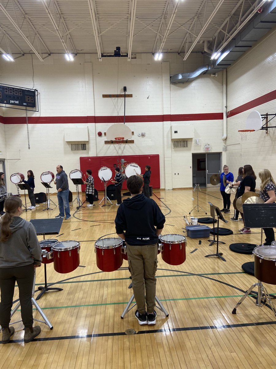 Very proud of our Drum-line musicians showing up at 7am to practice. Thanks Dave for all your hard work  to support our musicians.