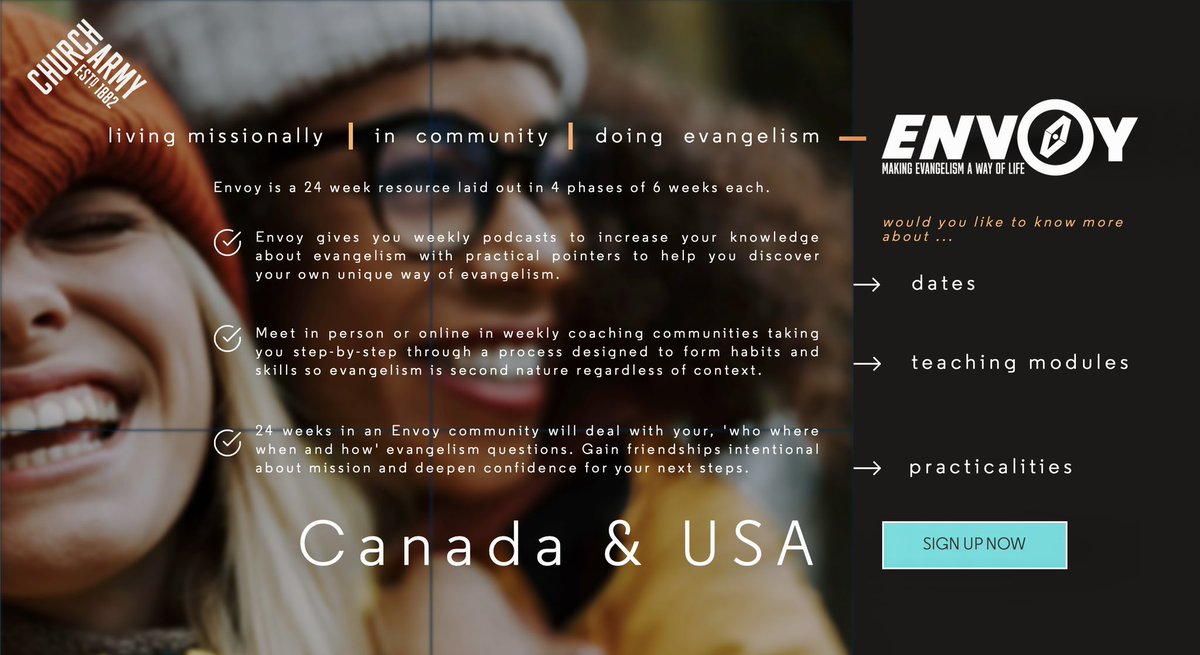 AdglNextgen's tweet photo. Are you 18-30 yrs old? Want to know how #Jesus is inviting you to partner with Him in His world-renewing work where you live? Join us for a *free* 9 month, life-changing community of young adults pursuing the One who is passionately pursuing them!
envoy.website-> click ‘USA’! https://t.co/WjVZwfVKPI
