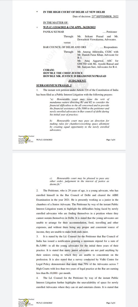 amitdwivedi1008's tweet photo. Whenever young Advs take up issues of #public_interest,they r jibed as publicity seekers by elites.

Prayers in this grt PIL wr not limited to stipend only,it prayed for #co_working_space too.

Such spaces with gud #WiFi can enable young Advs to operate independently&amp;with dignity https://t.co/yL59hIJPs9