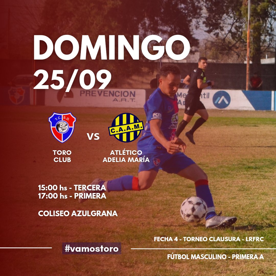 ToroClubSyD's tweet photo. Este finde los protagonistas son 1ra y 3ra! A alentar a la chancha 💪🏼💥

#VamosToro ❤️💙❤️💙 https://t.co/b6GDhcAKUB