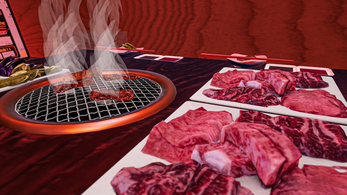 kakeru_8220's tweet image. 焼肉店を再現、体験するワールド

World : 焼肉-KAZUTAKO- 고깃집 — kazutako61

#VRChat #VRC 
#VRChat_world紹介