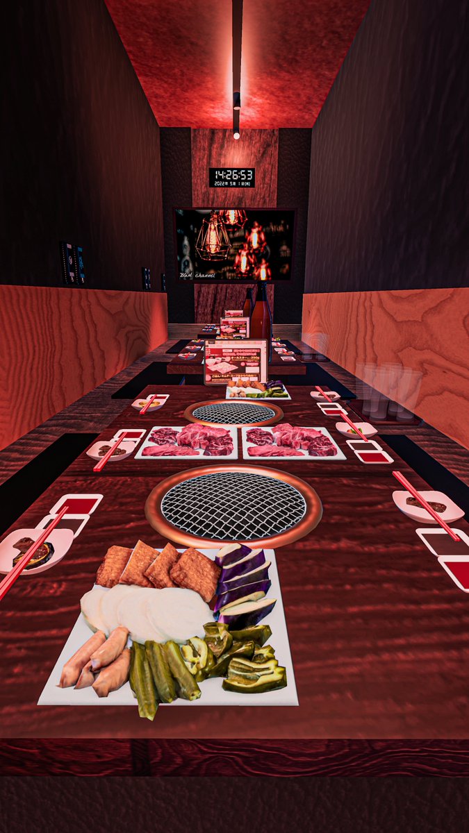 kakeru_8220's tweet image. 焼肉店を再現、体験するワールド

World : 焼肉-KAZUTAKO- 고깃집 — kazutako61

#VRChat #VRC 
#VRChat_world紹介