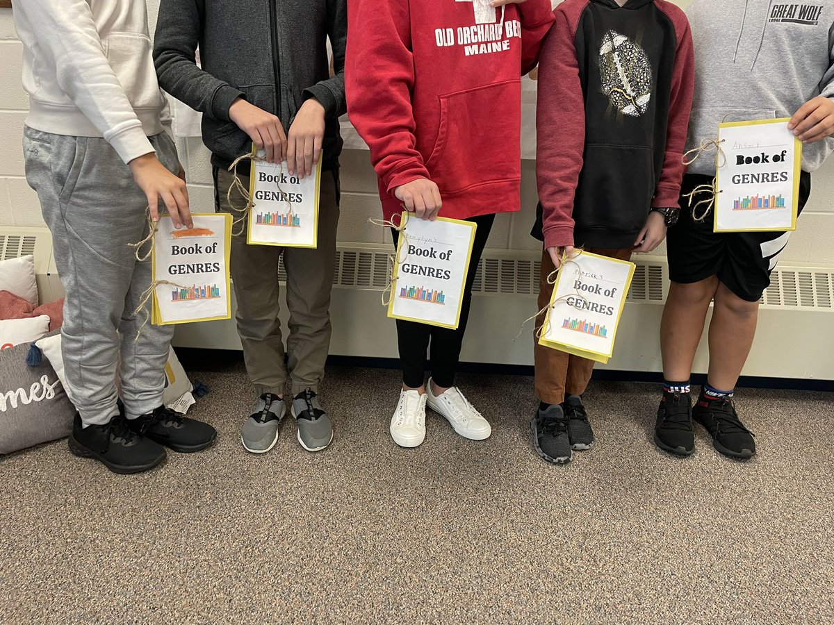 mrsomalley_'s tweet photo. These kiddos learned all about different genres this week &amp; they even made their own non-fiction texts about genres! @cms_grizzlies https://t.co/jzDLfDx47g