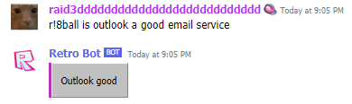 Retro Bot 8Ball Answers tweet media