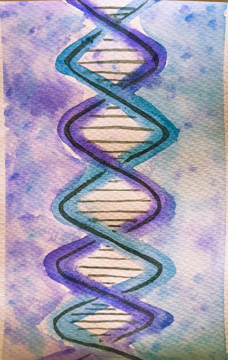 Painted this today 💜💙  #huntingtonsdisease #juvenilehuntingtonsdisease #geneticdisease #Watercolor