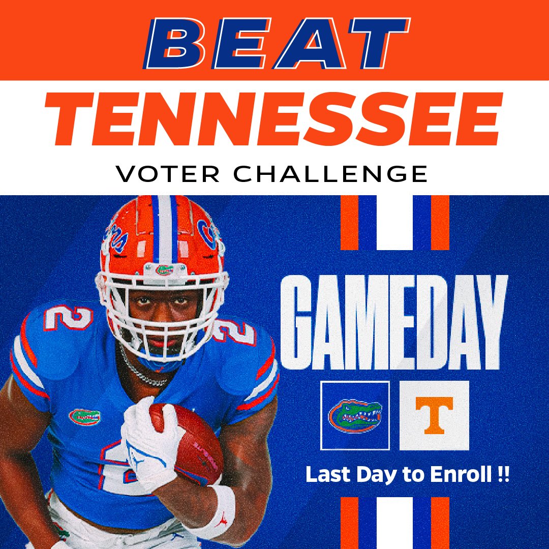 GrahamCenter's tweet photo. Today's the last chance to give our @UF students the #GatorNation bump. Enroll in UF TurboVote, a free text or email voting reminder service. Takes less than a minute🐊

https://t.co/zGoEpVkZtk https://t.co/XfV0747Vvq