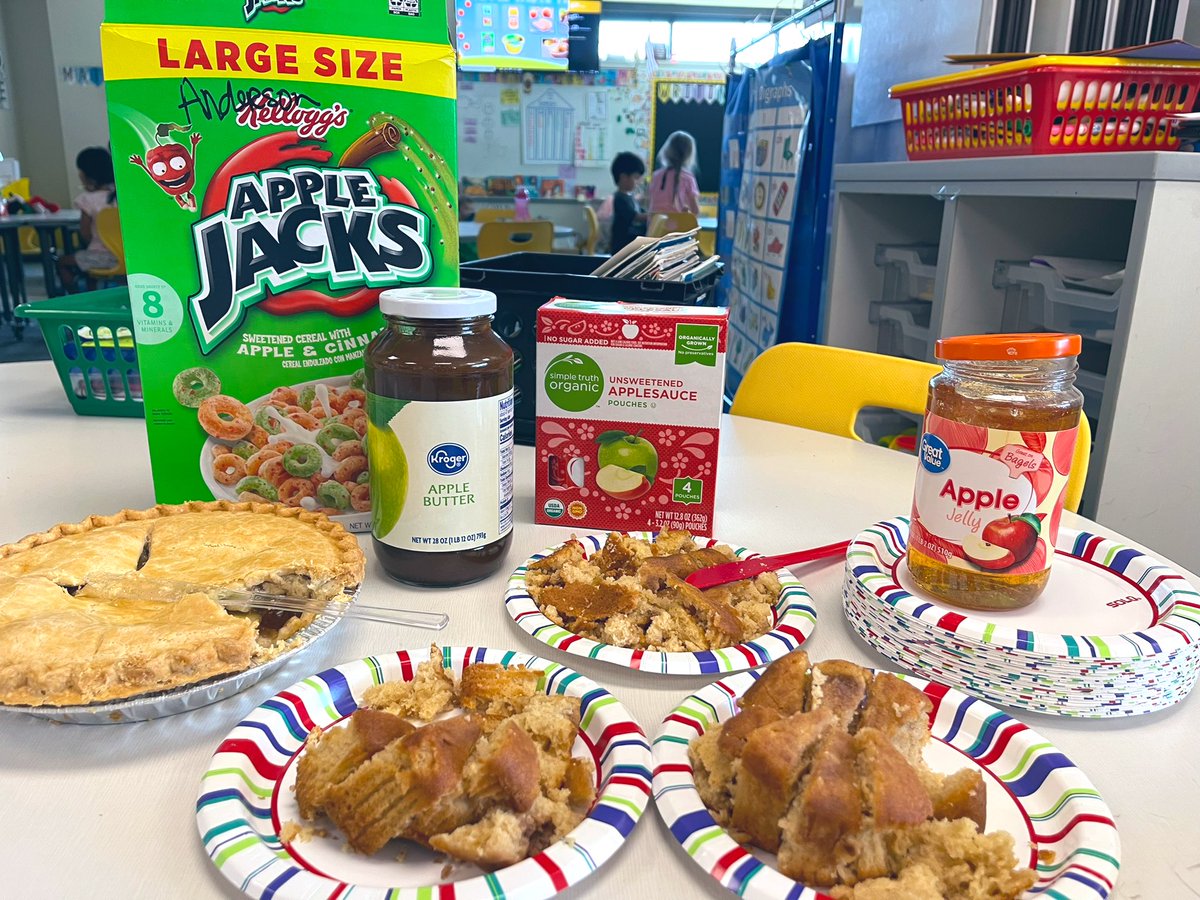mrsbbarksdale's tweet photo. Apple Taste Test in Kindergarten is well under way. So many yummy things to try β we had to break down the wall to create more space to explore different things that can be made with apples!ππ#KGScientists
π Shouts out to my teacher bestie: @MissEverett8
@LanceElementary https://t.co/RUJUHZUD8Q