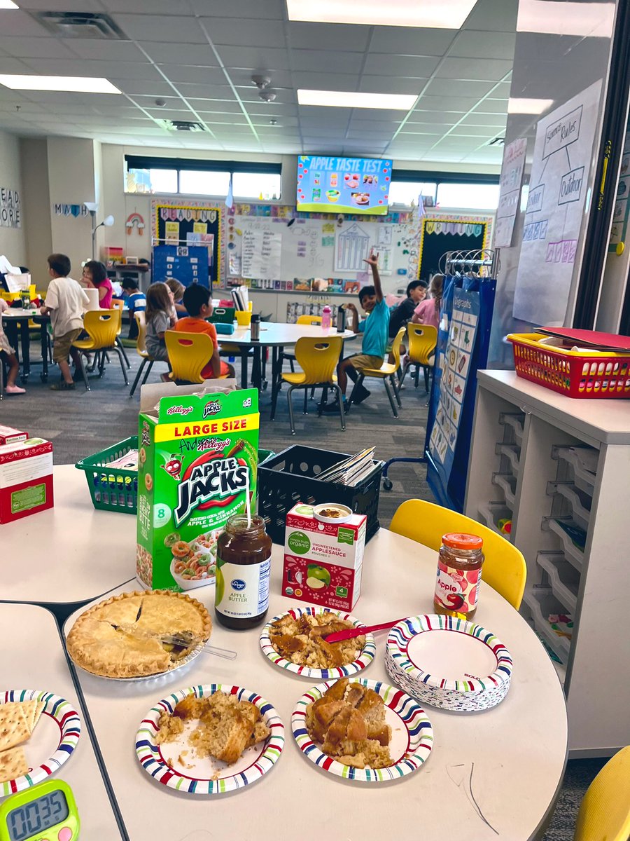 mrsbbarksdale's tweet photo. Apple Taste Test in Kindergarten is well under way. So many yummy things to try β we had to break down the wall to create more space to explore different things that can be made with apples!ππ#KGScientists
π Shouts out to my teacher bestie: @MissEverett8
@LanceElementary https://t.co/RUJUHZUD8Q