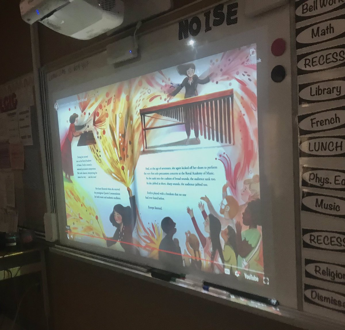 mrscroftsclass's tweet photo. Today we learned about Evelyn Glennie for #SignLanguageDay2022 An empowering story of a deaf woman who became the 1st full time solo percussionist in the world. We then learned how to sign our names before starting our first lesson with percussions! 🎼 🧏🏻‍♀️ @StJoesActon https://t.co/1BBNIny1Ye