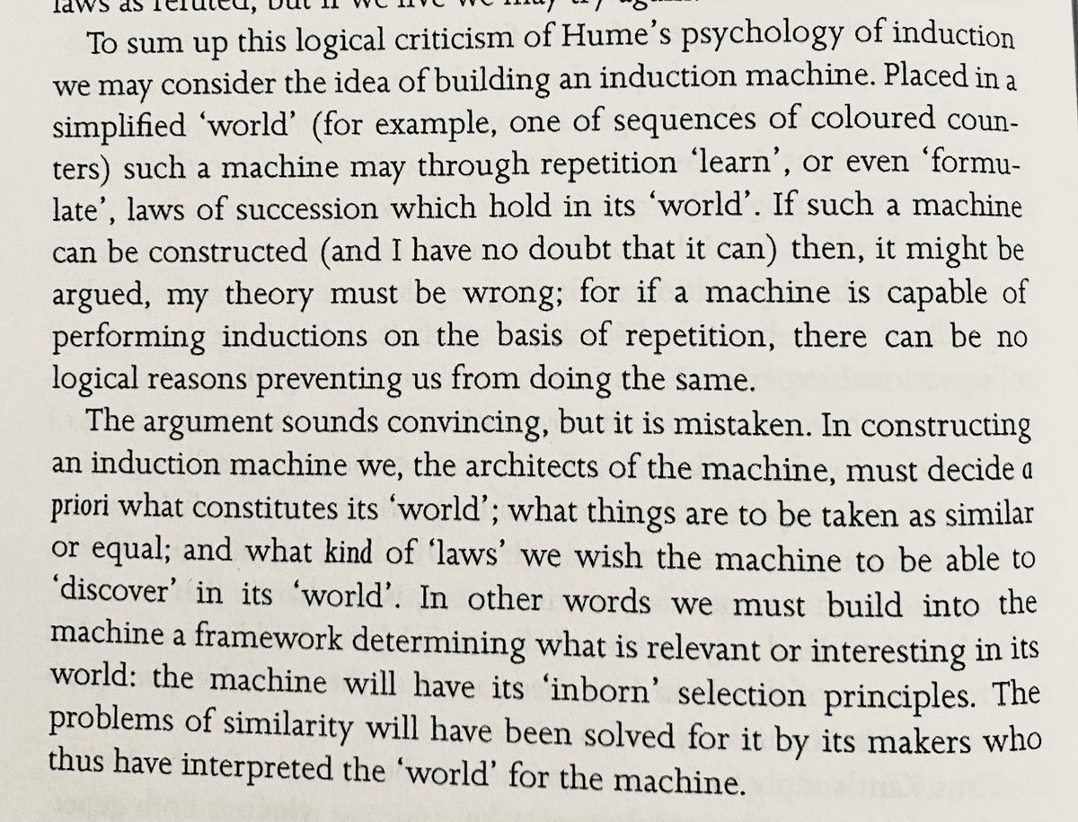Karl Popper on machine learning and induction, 1963 (from Conjectures and Refutations)