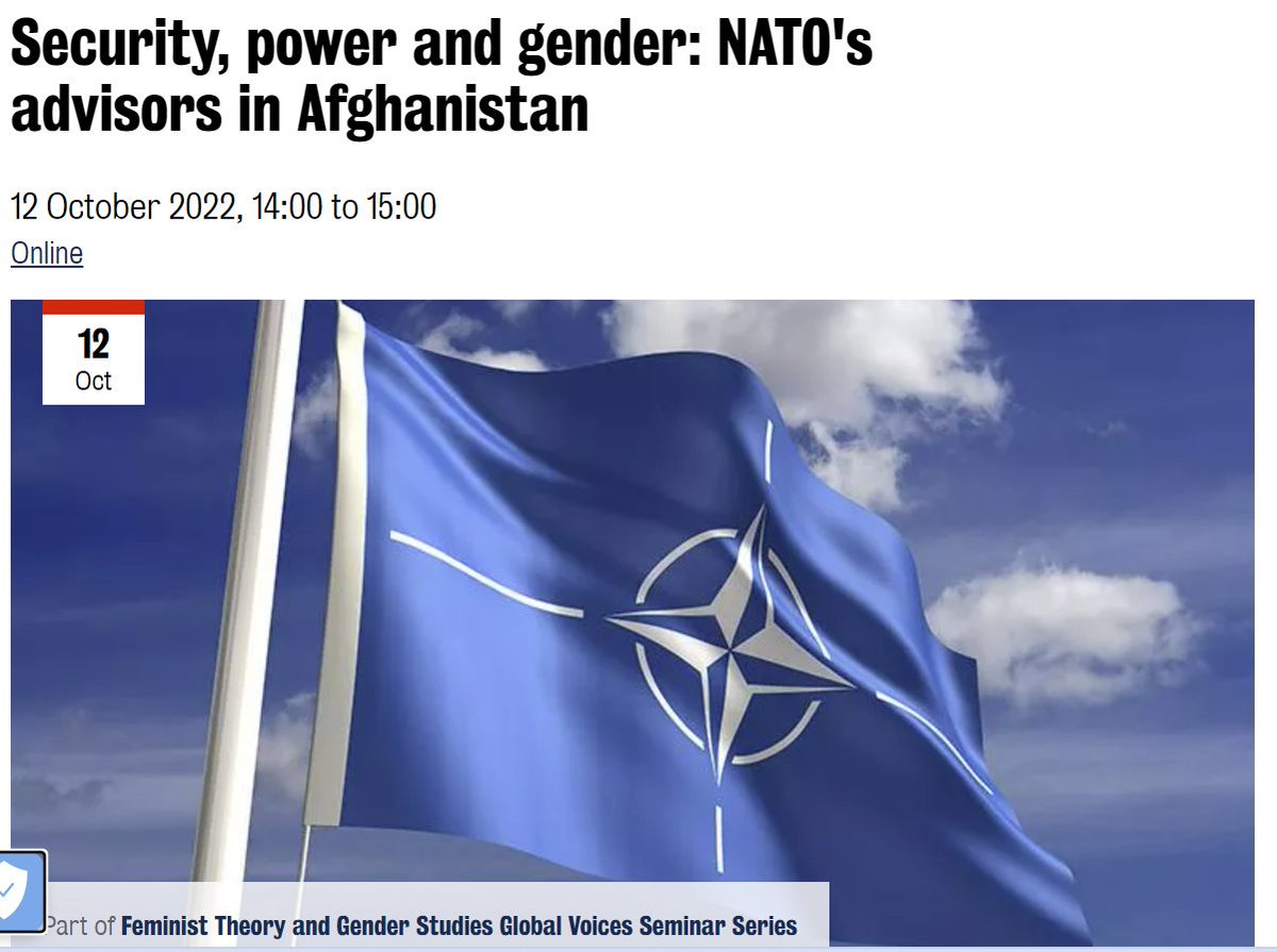 On 10/12 at 2-3 pm (GMT+1), @McCormackGrad GGHS PhD alumni Polly Cegielski will be the speaker in 'Feminist Theory and Gender Studies Global Voices Seminar Series,' a webinar discussing security, power & gender in NATO's advisors in Afghanistan. Register us06web.zoom.us/webinar/regist…