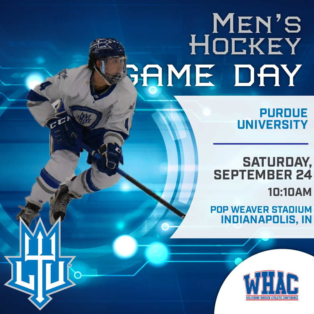 LTUAthletics's tweet photo. 🚨 GAMEDAY!
🏒 @LTUHockey ACHA D3
🆚 Purdue University
🗓️ 9/24 🕐 10:10 AM
📍 Indianapolis, IN https://t.co/WCZQCVepwd