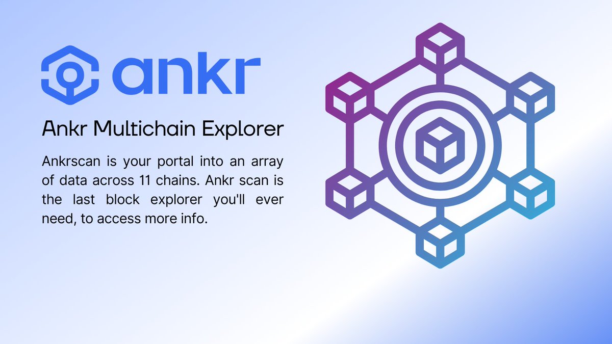 InvestwithiD's tweet photo. #Ankrscan is the most versatile multi-chain explorer for web3.
@ankr scan provides an array of data across 11 chains.
#ankbassador https://t.co/U5zb1ynR7V