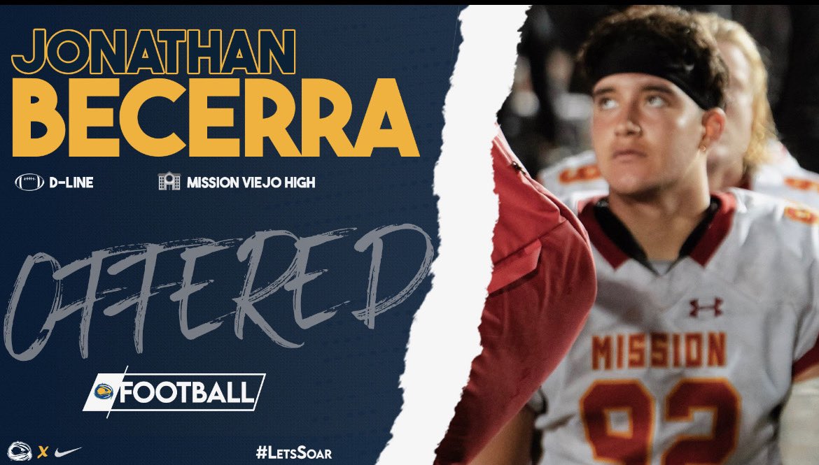 johnnybecerra_'s tweet photo. I am very grateful to announce that I have received my 1st offer from Fort Lewis. Thank you so much coach @sando5656 for this opportunity. 
@missionfootball @GregBiggins @adamgorney @mikehuntley63 @SOCoPrepSports https://t.co/Se0ND2Mx8X
