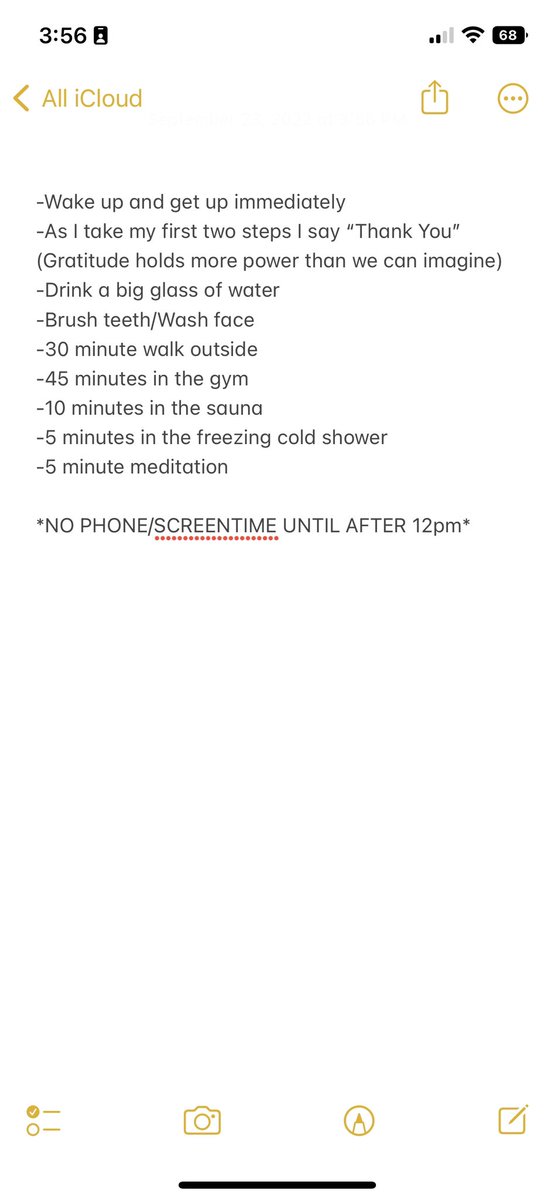 prodby_ando's tweet photo. Been on this morning routine for the past 3 weeks and it has changed my life drastically. https://t.co/o5RWVGYEsP