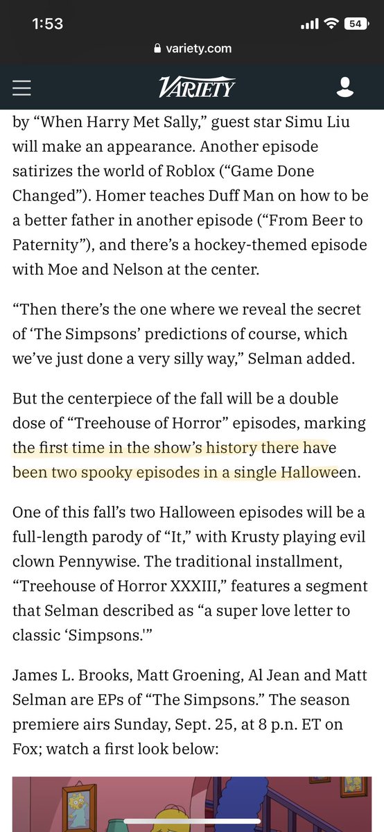 smokegrenade742's tweet photo. @Variety @TheSimpsons In season 27 there were 2 Halloween episodes. https://t.co/QXAPHWdjQ9