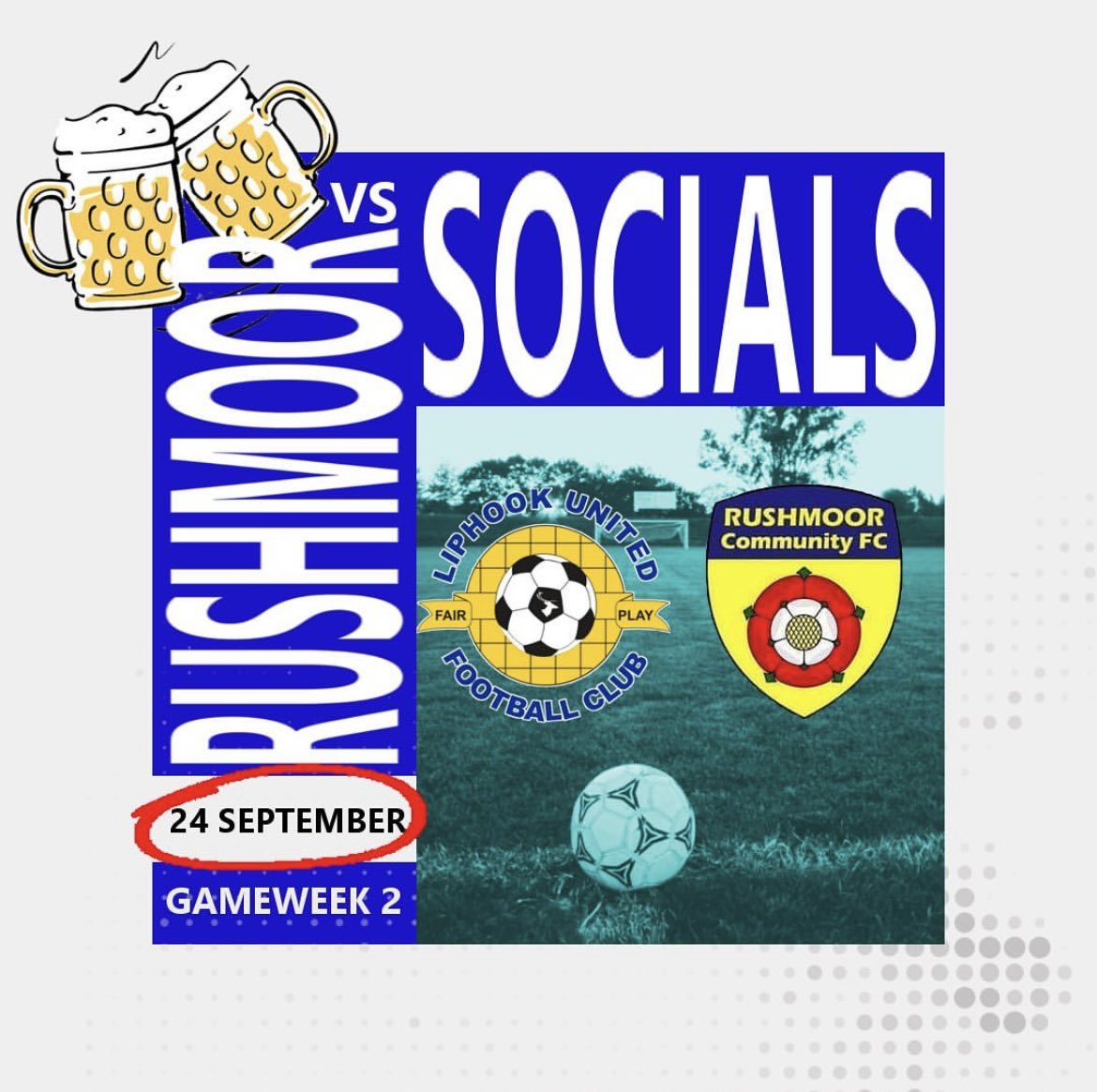 Liphooksocial's tweet photo. For gameweek 2, we host @RCFCfootball Reserves β½οΈ Looking to carry on the momentum from last week π΅
π Aldershot and District - Div 1
π Rushmoor Reserves
ποΈ Bohunt
π GU30 7NY
π KO 3pm
#AllezLesBleus #LUSFC https://t.co/MuzGFoYTBi