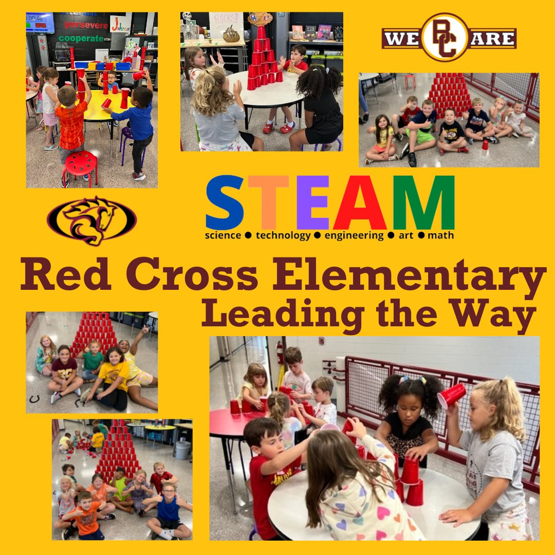 Red Cross Elementary primary STEAM students collaborate on a cup stacking task practicing their fine motor and communication skills. Enjoy the video watching first graders participate in an elephant toothpaste activity.
drive.google.com/file/d/1svEkeP…
#WeareBC