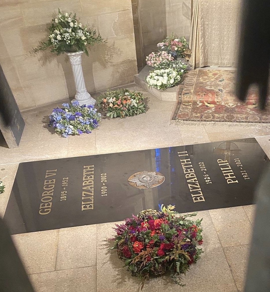 NEW: The first image of the ledger stone in the King George VI Memorial Chapel with Queen Elizabeth II's name inscribed has emerged.