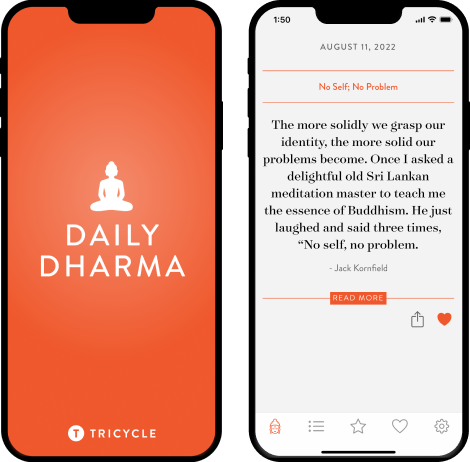 tricyclemag's tweet photo. We have an exciting announcement: Our popular offering, Daily Dharma, is now available as an app! Set daily reminders, get a new quote every day, and collect your favorites. Learn more and download the app here: https://t.co/bVPdyTvlgw https://t.co/ykKQUppqSW