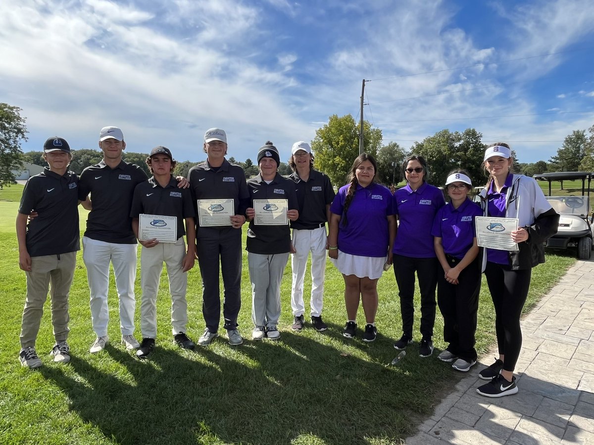 Swanton Golf All League Honors
Swanton Boys- NWOAL 3rd Place
Swanton Girls- NWOAL 6th Place 
Adam Lemon- Honorable Mention
Mazin Rukieh- 2nd Team
Ryan O’Shea- 1st Team
Alexia Ostrander- Honorable Mention 
<a href="/SwantonAD/">Swanton Athletics</a> <a href="/SHS_AP/">Mr. Menna</a> <a href="/SHSPrincipal/">Mr. Longbrake</a>