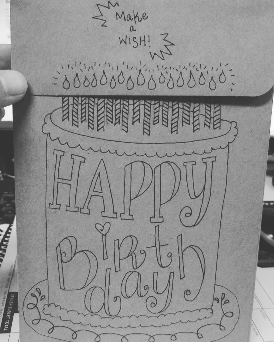 IncendioLetter's tweet photo. Birthday Throwback 2014 
#custom #birthdaycard https://t.co/NUjZGfEveo