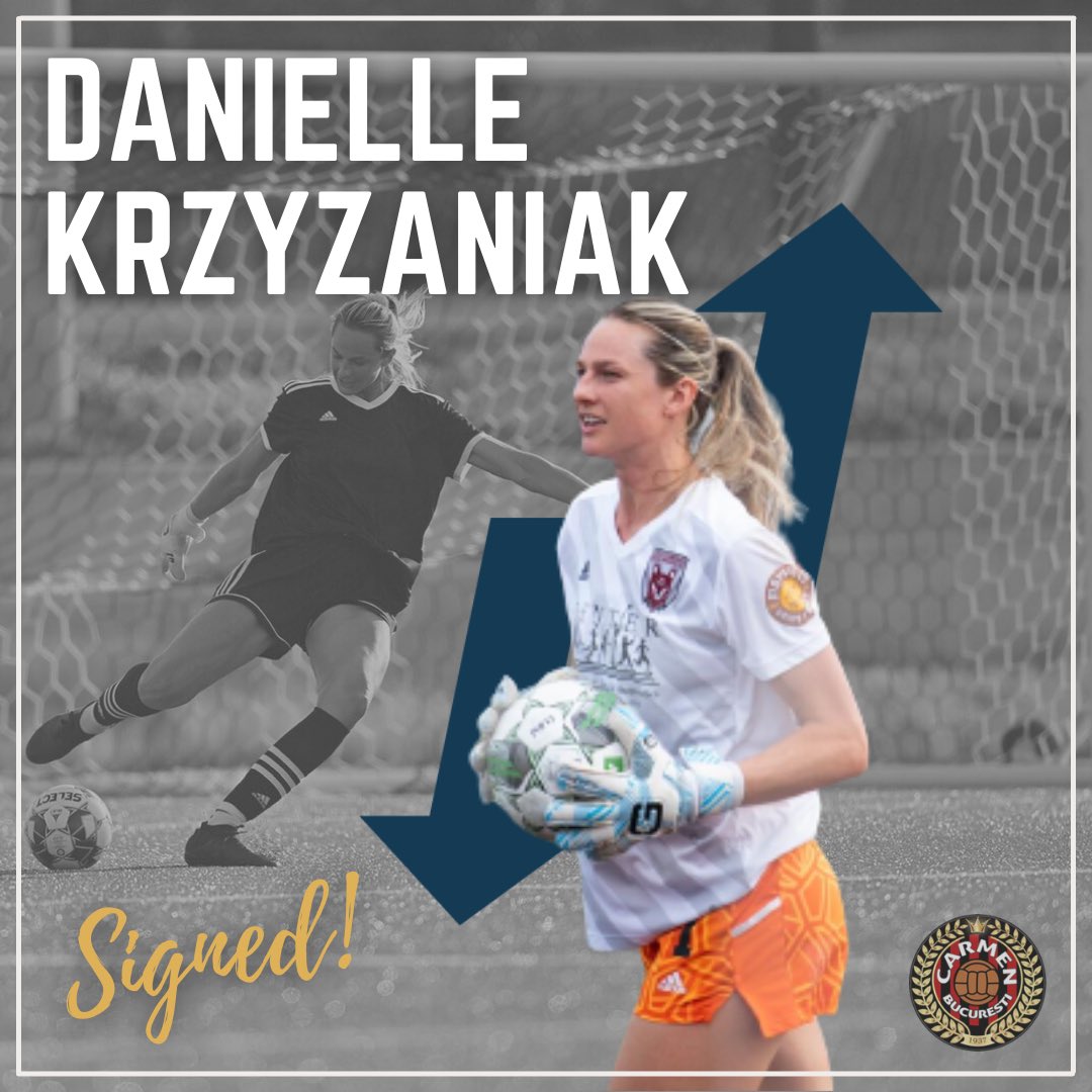 shiftathletes's tweet photo. Shift Athlete Danielle Krzyzaniak has signed a contract with Romanian team Carmen Bucuresti for the 2022/23 season.

Danielle was named WPSL Goalkeeper of the Year two years in a row, as well as Defender of the Year in 2019. Good luck on this next step and thanks for the trust!💪🏻 https://t.co/MzKDcS79Bi