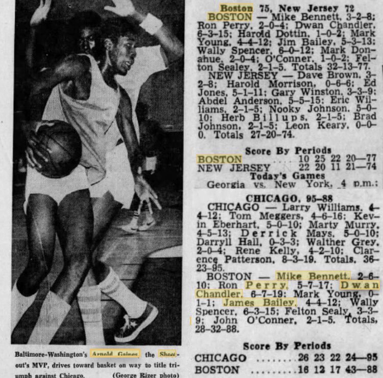 JoeAlmeida07's tweet photo. #BostonCity🏀 June 12-14, 1975 BOSTON SHOOTOUT! Again-my 12yo self 1st 👀 at my neighborhood hero’s on da BIG stage. NONE DISSAPOINTED. #BostonLegends💯 here’s wha happened...
Notes:with future-NBA’ers Al King(NY•Soph) Edgar Jones(NJ) Sly Williams(CT) &amp; Boston’s James Bailey.... https://t.co/PDcfNronCj