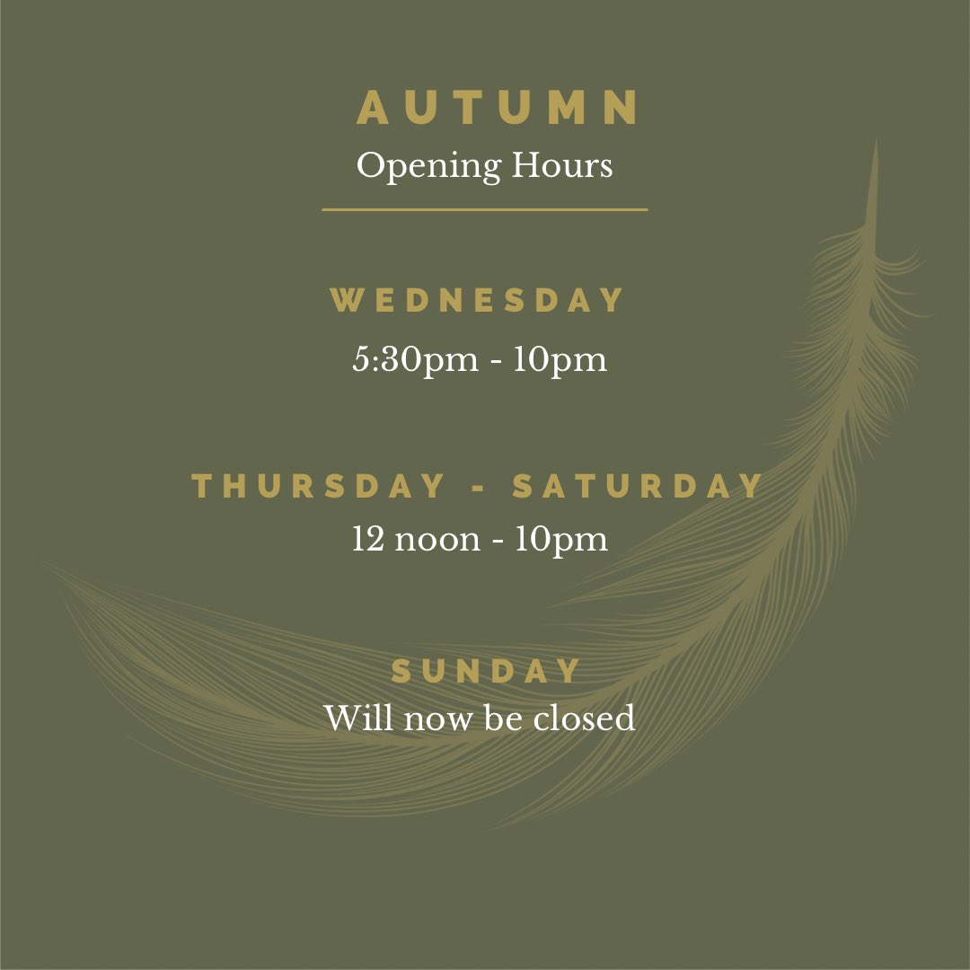 5th OCTOBER

Please note that from Wednesday 5th October we will move onto our autumn opening schedule offering more mid-week reservations #Edinburgh #autumn #royalmile #october #oldtown #nightsarefairdrawingin