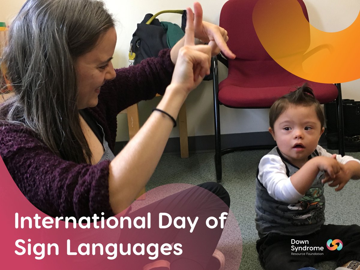 DSRFcanada's tweet photo. Today is International Day of Sign Languages. Some parents worry that teaching their child with Down syndrome to sign will delay verbal speech. In fact, sign language can accelerate speech development and fill the gap as they learn.
#IDSignLanguages #SignLanguagesDay #IDSL https://t.co/mvHPEF9AoI