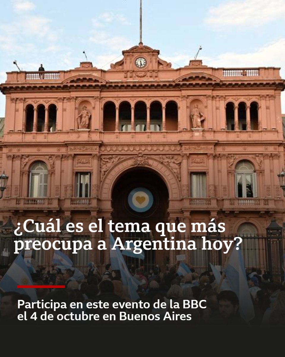 bbcmundo's tweet photo. ¿Cuál es el tema que más preocupa a Argentina hoy? Ven a dar tu opinión en el debate en inglés que realizará la BBC el 4 de octubre en Buenos Aires. Sigue el enlace para registrarte y asistir de manera gratuita. https://t.co/qDylCmftug https://t.co/dw1yQKo5jU