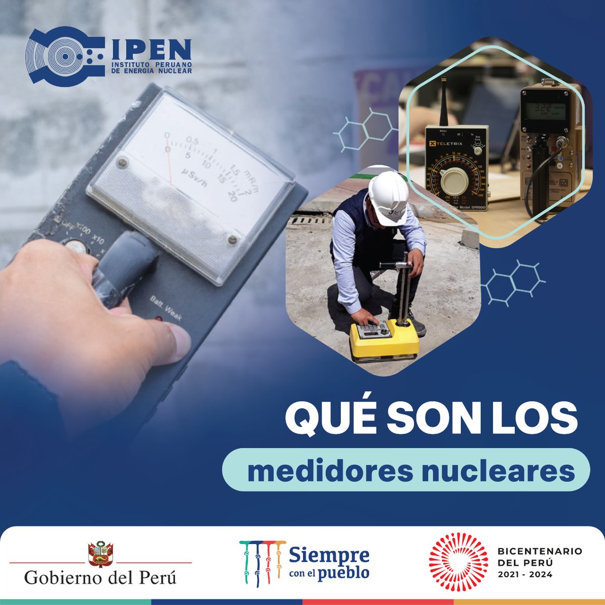 ipenperu's tweet photo. Los medidores nucleares son dispositivos usados en el sector de la industria, control del proceso y control de calidad. Consiste en una fuente de radiación blindada combinada con un detector a fin que la radiación interactúe con el material examinado antes de llegar al detector. https://t.co/x7jQveJo1u