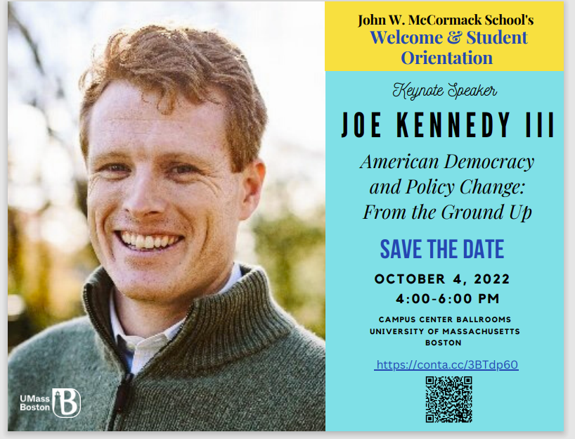 Are you joining us at @McCormackGrad's Welcome and Student Orientation on Oct 4th at 4 pm? The keynote speaker is going to be @joekennedy. This is an excellent space for #learning and #networking! #Save the #Date @StacyDVanDeveer @GoalPeace @DarrenKew @karenross_peace.