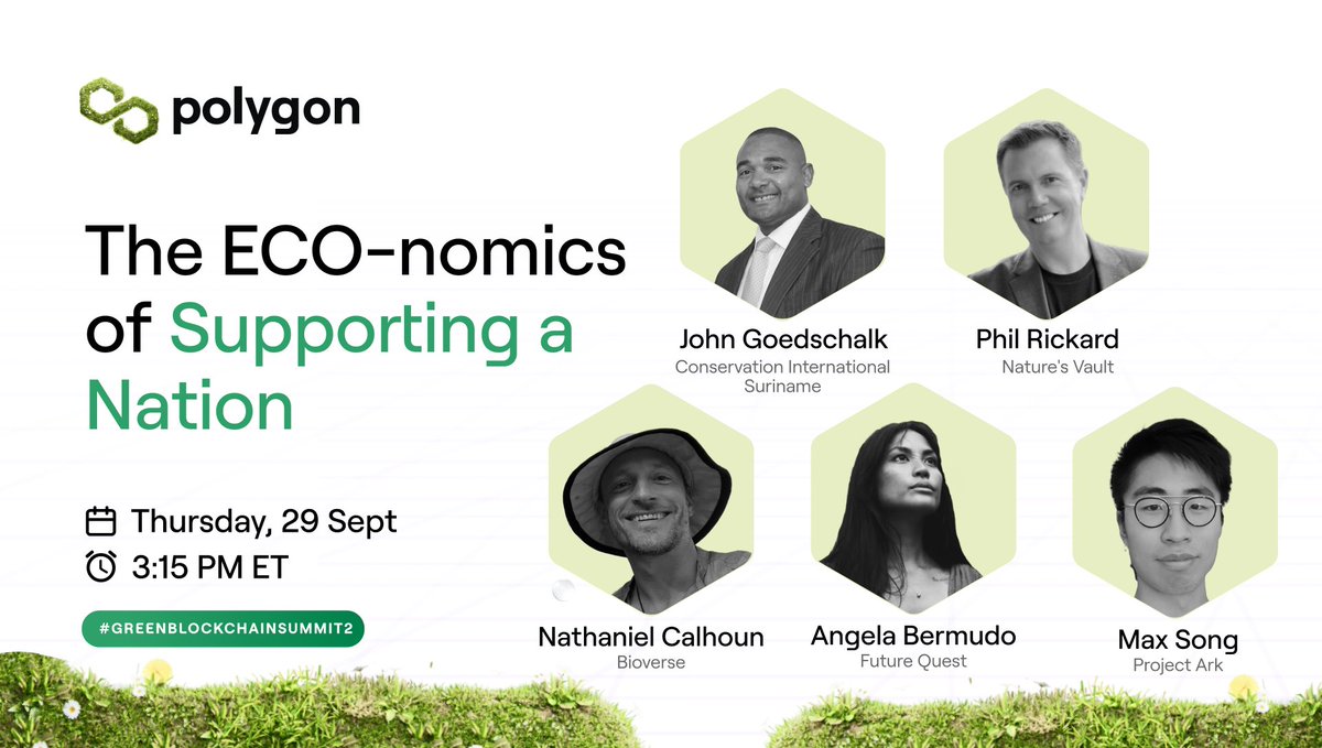 0xPolygon's tweet photo. How can we transition our economy from extractive to regenerative and improve equity? 

Join #greenblockchainsummit2 on 9/29 to hear how a collective of #futurists are exploring a new bioeconomy 

https://t.co/pSRaAvKvcS https://t.co/tnLLWqTMTQ