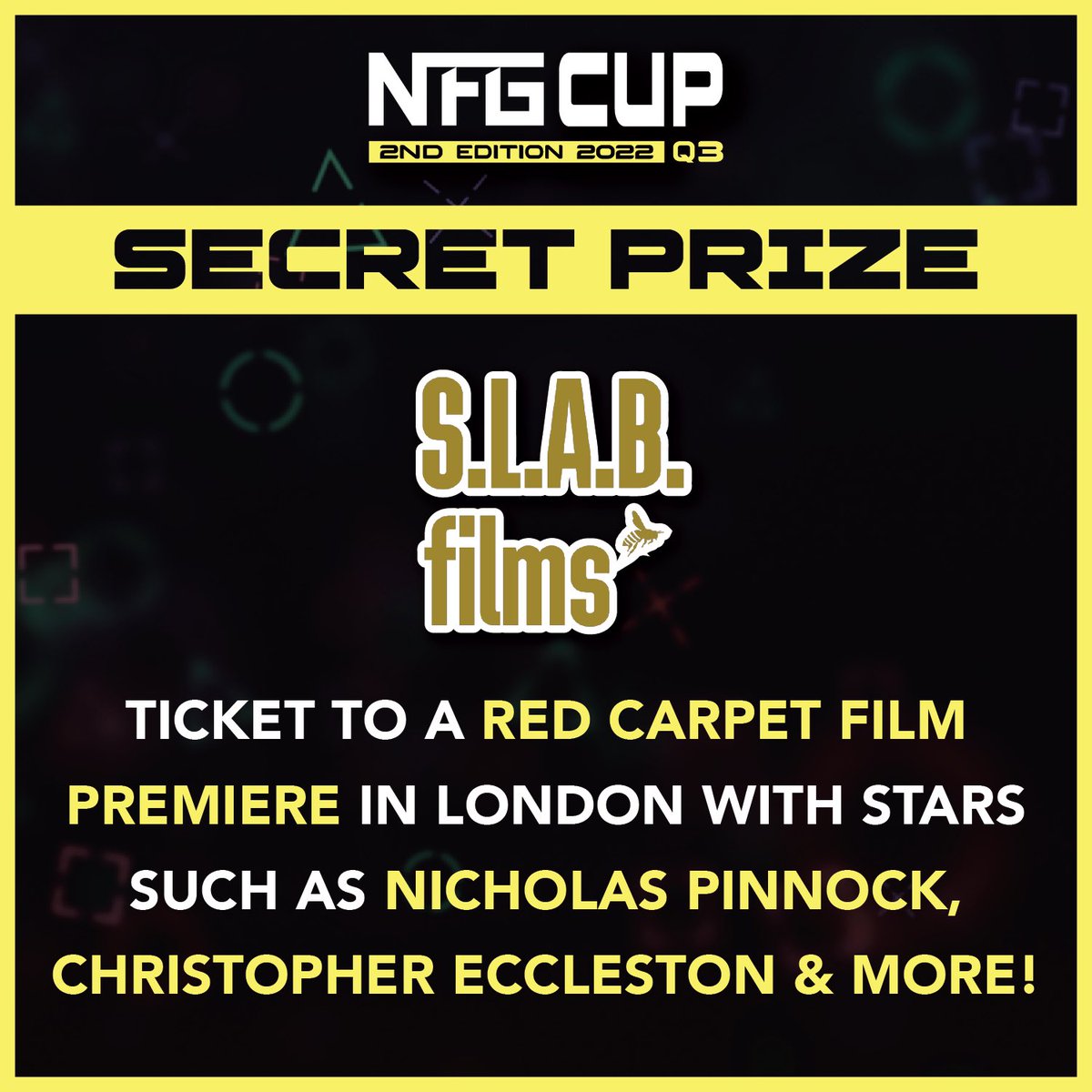 thenfgames's tweet photo. Our secret prize has finally revealed 👀 @slabfilms has given a ticket to a red carpet event in London! 🔥

@HAPEsocial 
@littlemutantnft
@Dope_Ape_NFT
@ape_tank
@Ownic_Official
@leapnverse
@Cyborg86nft
@1st2Notify
@WastedWhales
@Tripsters
@LumensNFT
@TrapMonkie
@MutantShibaClub https://t.co/92F6jHRoed
