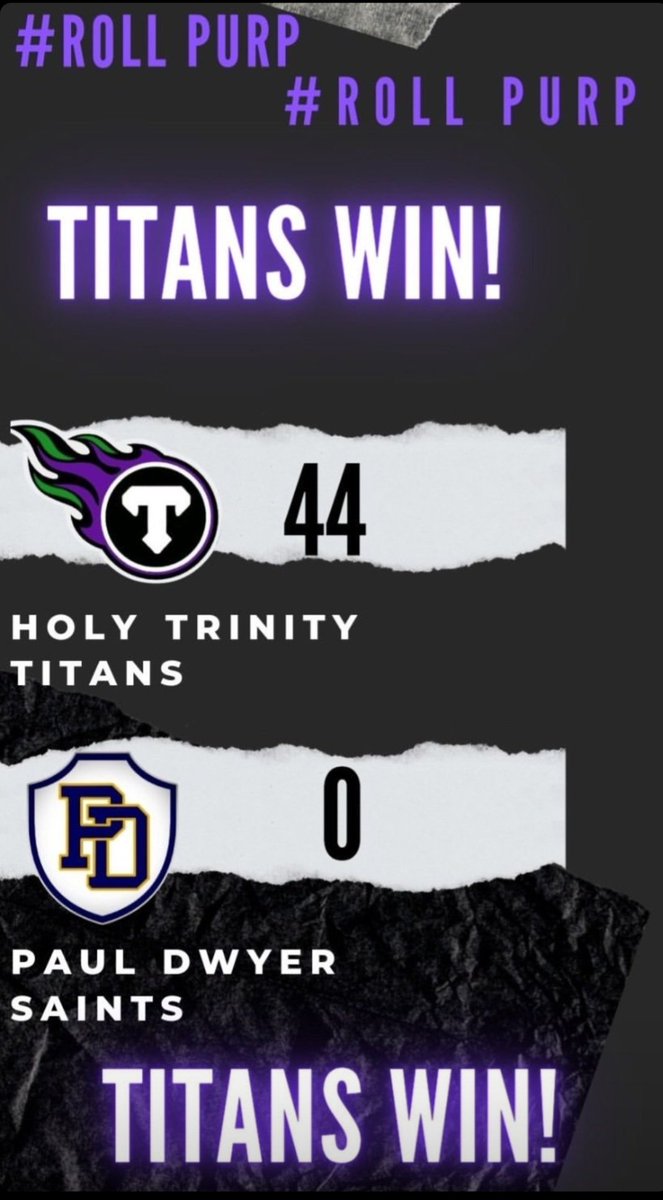Oliversottile90's tweet photo. First game of the high school season was a big win vs Dwyer 
#Rollpurp https://t.co/S8hkx9dv2l