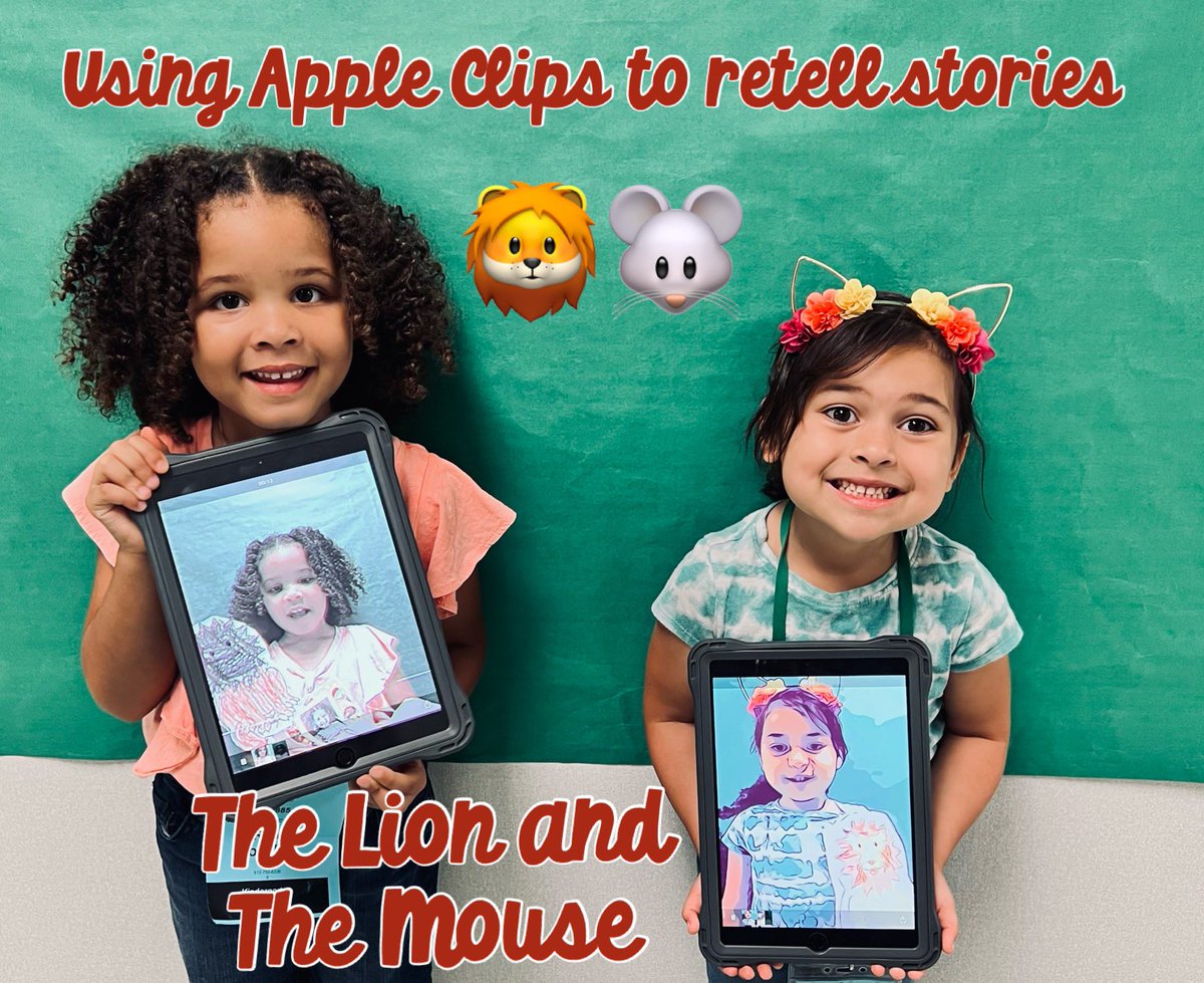 MrsNikkiFoster's tweet image. Today, we retold 𝑻𝒉𝒆 𝑳𝒊𝒐𝒏 𝒂𝒏𝒅 𝑻𝒉𝒆 𝑴𝒐𝒖𝒔𝒆 using our stick puppets &amp;amp; Apple Clips!🦁🐭 @AldineISD @Amplify @ShekaDow @DozierMrs @kojessie @i_am_mrs_o_ @JulieSustaita2 @AppleEDU #AldineConnected #KeebleONEteam #WatchUsGrow #Technology #CKLA #AppleEduCommunity #PreK