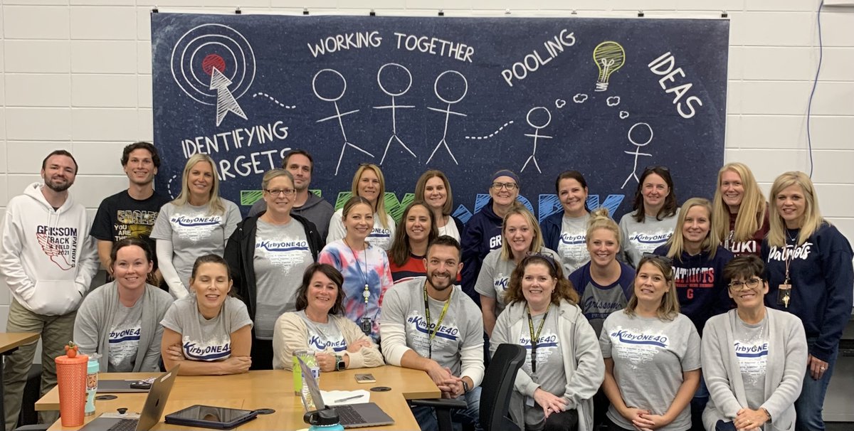 Middle School ELA teachers using the half day for Professional Development. #KirbyOne40