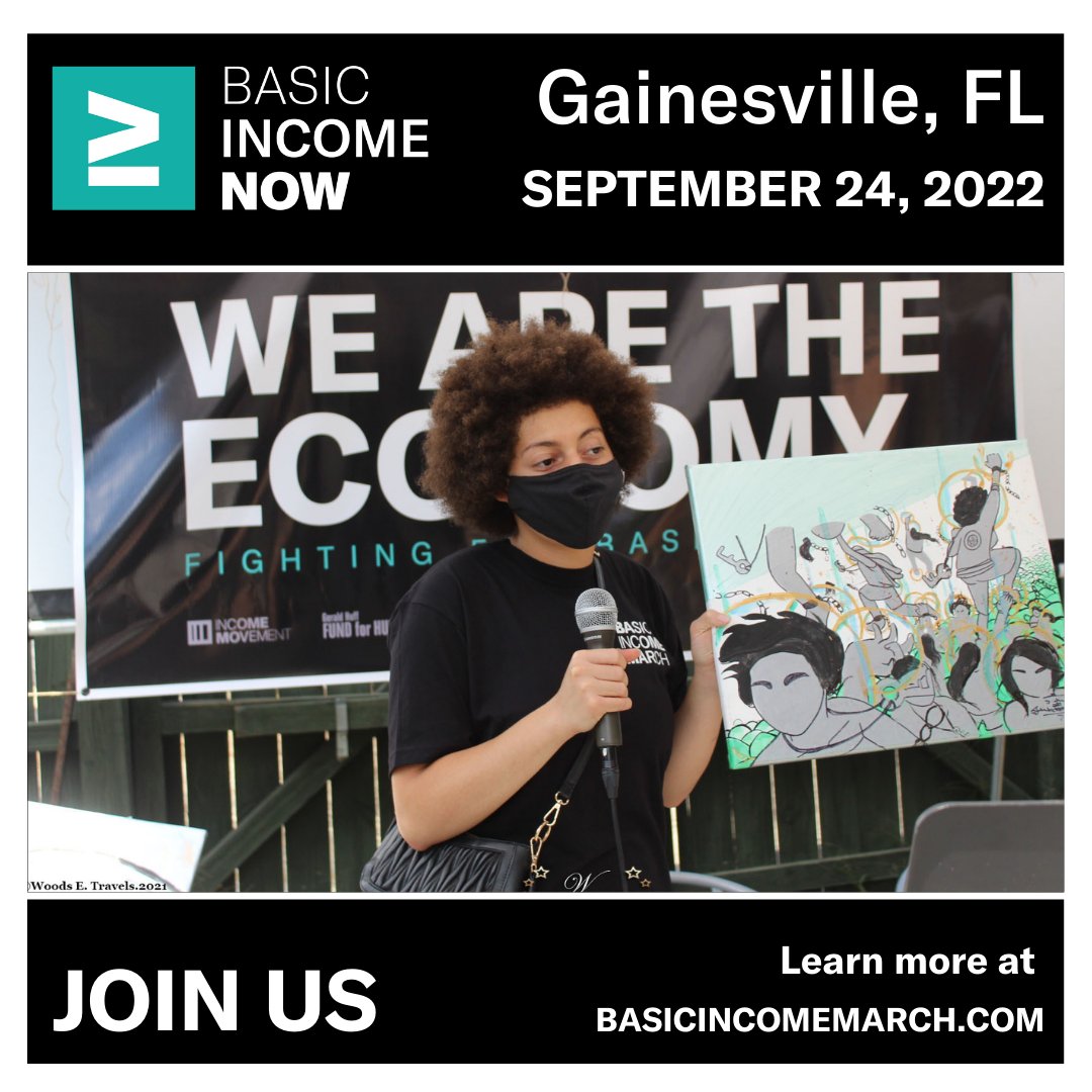 Erhead520's tweet photo. TOMORROW: Join us at Loosey's Downtown 2pm to eat, play, and learn about basic income and our very own GNV pilot! #BasicIncomeDay2022 #Gainesville https://t.co/VS18MSTMUs