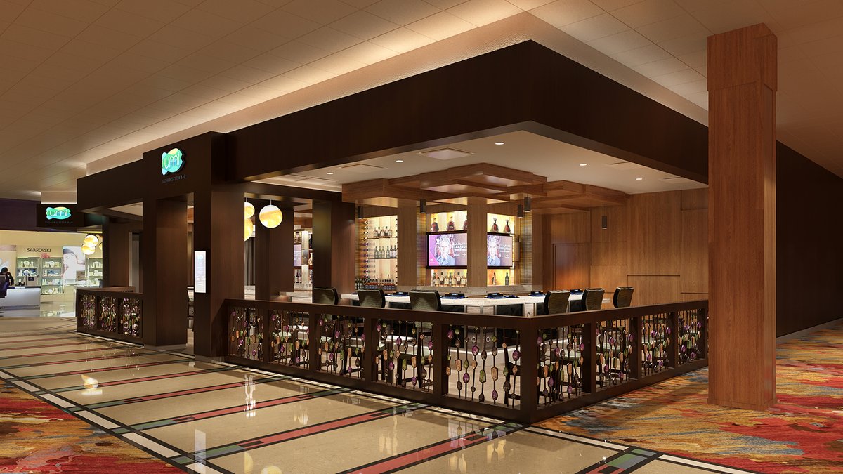 A preview of Umi Sushi &amp; Oyster Bar expansion currently underway Pechanga Resort Casino in Temecula, CA. 

#Pechanga #resort #casino #hospitalitydesign #architecturedesign #hospitalityrenovation #sushi #barexpansion #Umisushi #oysterbar #temecula #indiangaming #IGmagazine