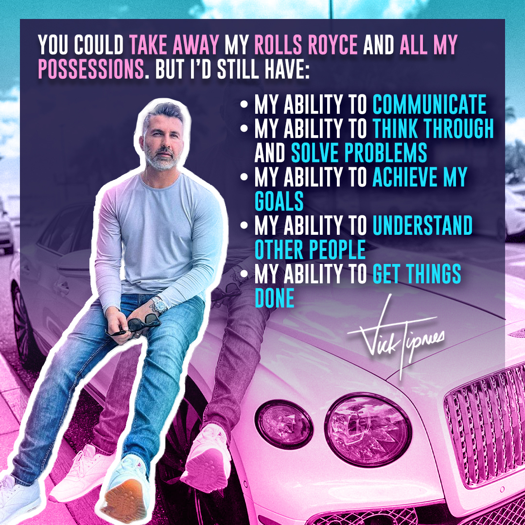 TheVickTipnes's tweet photo. If everything else was taken away from me, I could still do what Iโm doing now.
Never discount your attributes and abilities.
#selfability #growthmindset #richmentality https://t.co/d3xUycD8Pk
