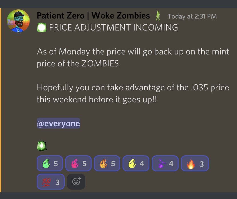 Tony_Grigorio's tweet photo. Don’t snooze 😪 take this chance to add a @WokeZombies #NFT to your collection!! They have the best community and some sick IRL benefits! 🧟‍♂️🔥💯🚀🚨👏🏼 Jump in! #ZombieFam #NFTCommunity https://t.co/TDYz9aSdgg
