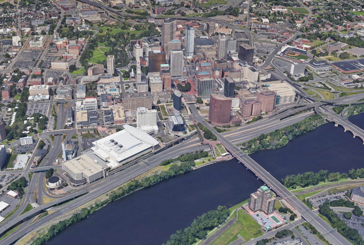 How the highway decimated the urban fabric of Hartford is truly unforgivable. (1934 to Present)