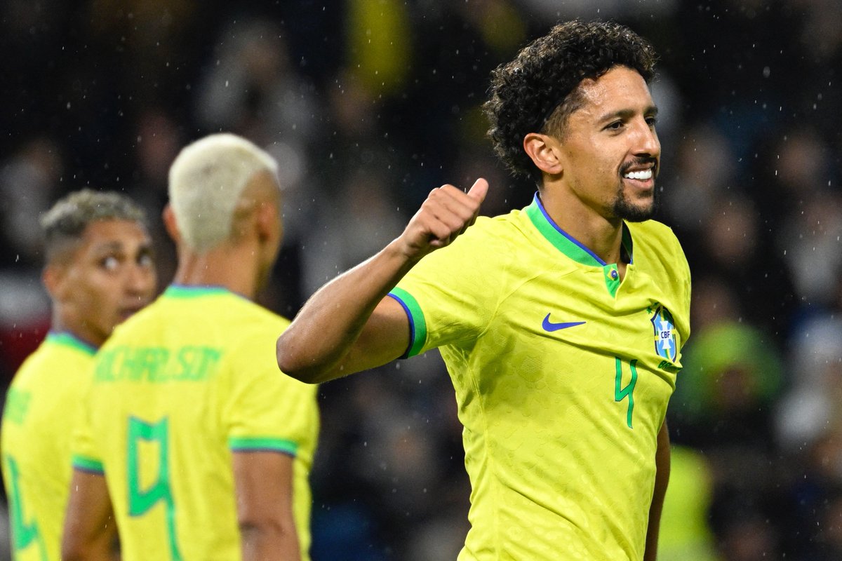 copaamerica_POR's tweet photo. 🏆 Show brasileiro rumo ao Catar! 

🇧🇷 A @CBF_Futebol venceu #Gana por 3-0 no penúltimo compromisso antes da @FIFAWorldCup! 

⚽ Gols de Richarlison (2) e Marquinhos

#58DaysToGo #AcrediteNoSeuContinente https://t.co/G7L4k5HzVb