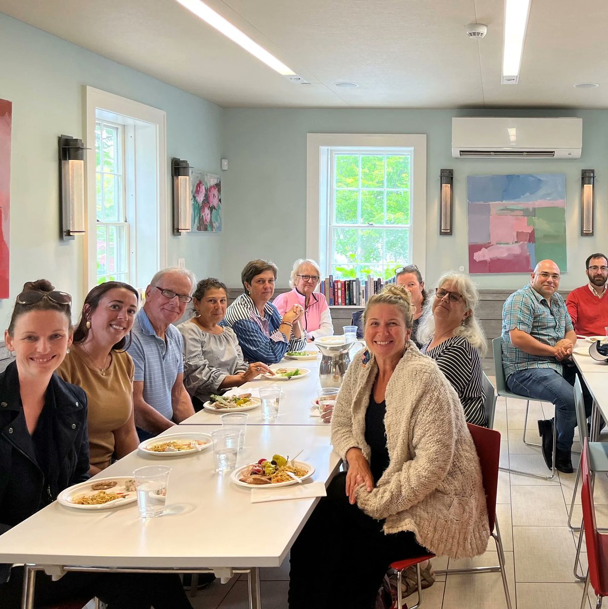 CFNantucket's tweet photo. @cfnantucket gathered for our monthly "Collaborative Lunch" (thank you Remain!) with our island nonprofit partners to share resources, program updates and provide an opportunity for networking. @townofnantucket DEI and Human Services were our guests- thank you Kimal and Jericho! https://t.co/cctV4we7Ou