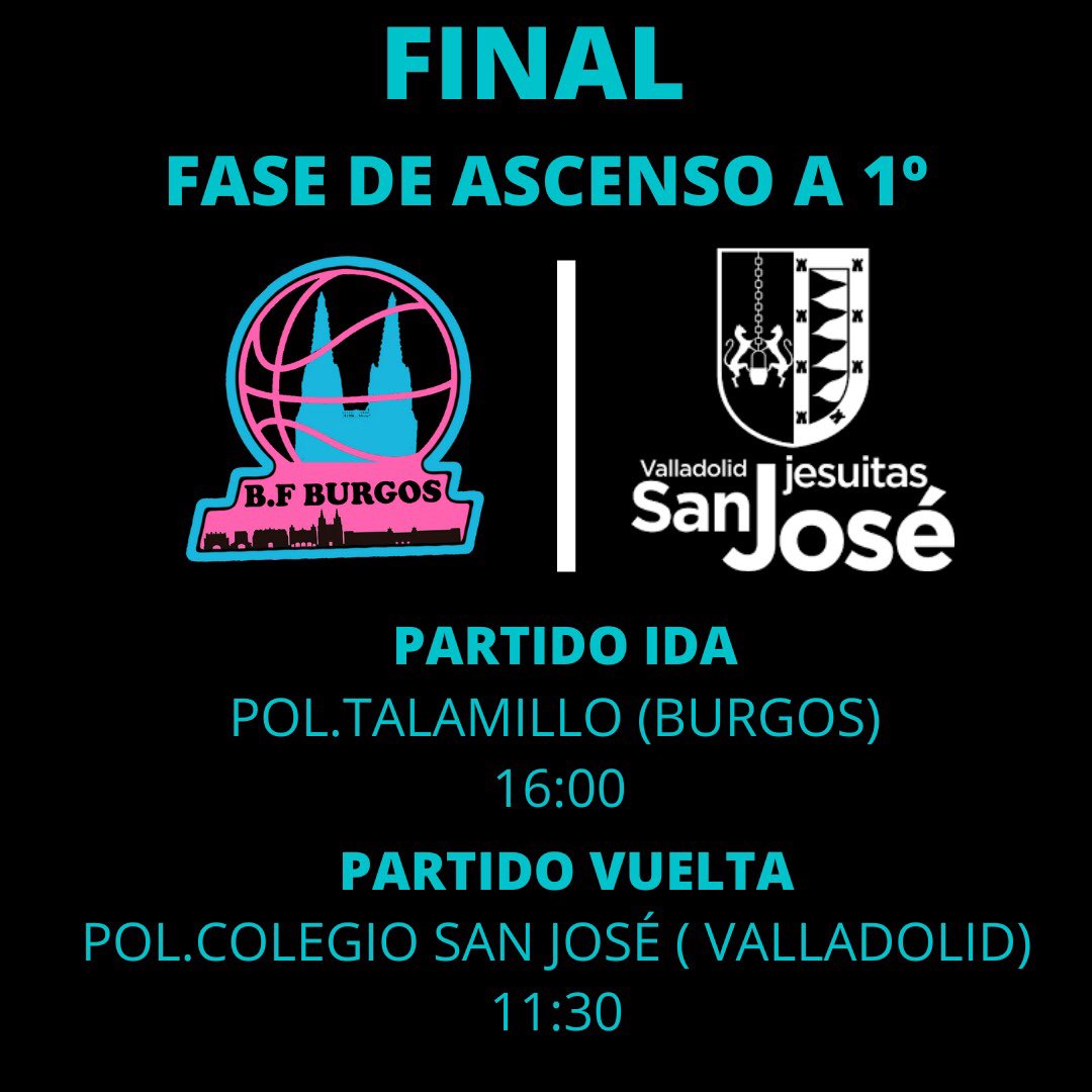 FemeninoBurgos's tweet photo. Este fin de semana, nuestro infantil @Gambafresh_  se juega el ascenso a  primera división.

Se enfrentará a @CDSanJose_Va, en formato ida y vuelta.

El primero de los encuentros será mañana en Pol. Talamaillo. Y el segundo el domingo en el pol. Colegio San José ( Valladolid) https://t.co/VTOX9W1huU