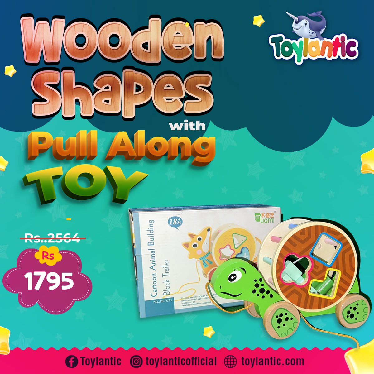 Wooden shapes that pulls along easily
Click the link below to explore more educational toys:
toylantic.com/.../toys-by-ca…...
For Details & Queries
0334 0008697
#woodenshapes #woodentoys #educationaltoys #kids #creative #funtime #playtime #learnwithfun #learningtoys #toys #toylantic