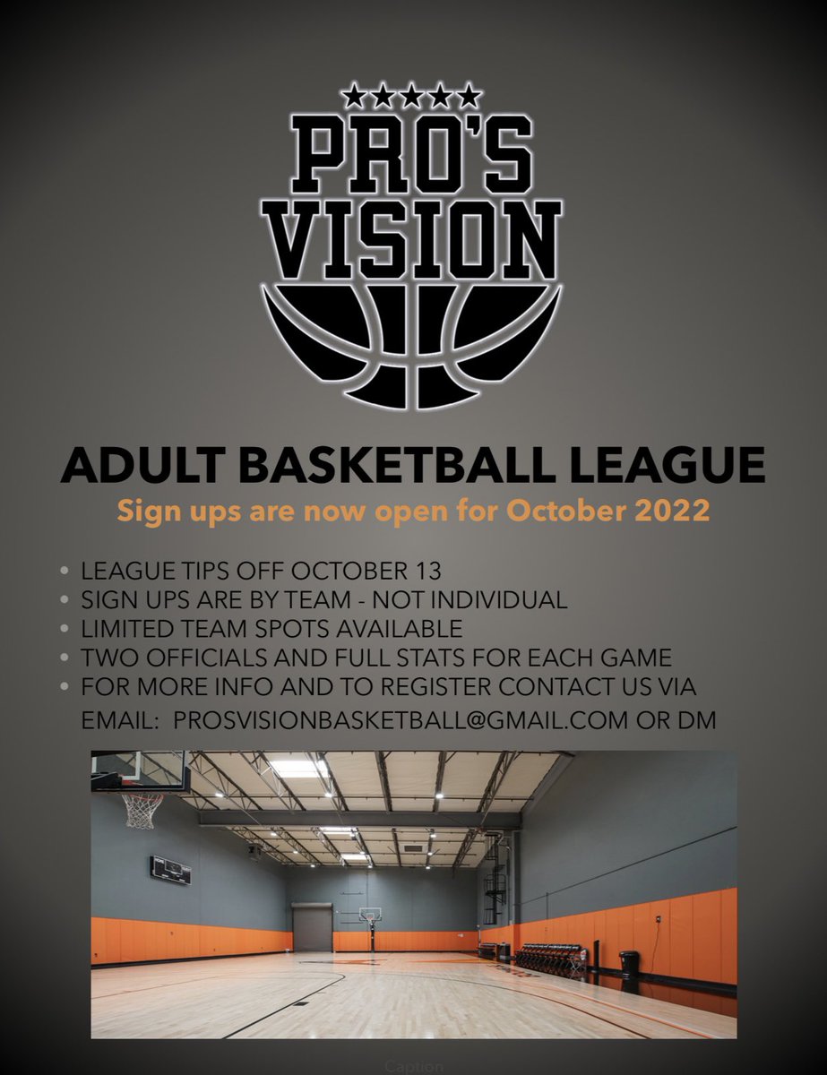 Pro's Vision Basketball (@prosvisionbball) on Twitter photo We’re having our 1st Adult League starting Next Month if you or anyone you know is interested tap in! 🏁 <a href="/Darren_Collison/">Darren Collison</a> <a href="/007SeanMarshall/">Sean Marshall</a> <a href="/perrisblackwell/">TequilaPapi2</a> <a href="/bhamgoesham/">Blake Hamilton</a> We’re having our 1st Adult League starting Next Month if you or anyone you know is interested tap in! 🏁 <a href="/Darren_Collison/">Darren Collison</a> <a href="/007SeanMarshall/">Sean Marshall</a> <a href="/perrisblackwell/">TequilaPapi2</a> <a href="/bhamgoesham/">Blake Hamilton</a>