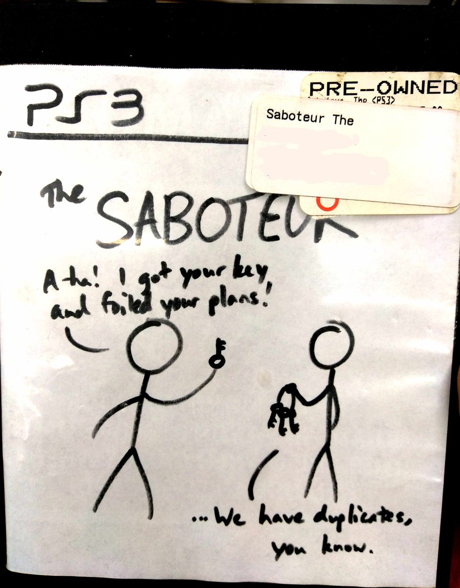 ReplacementArt's tweet photo. Saboteur (PS3) https://t.co/AjdXAuGuX8