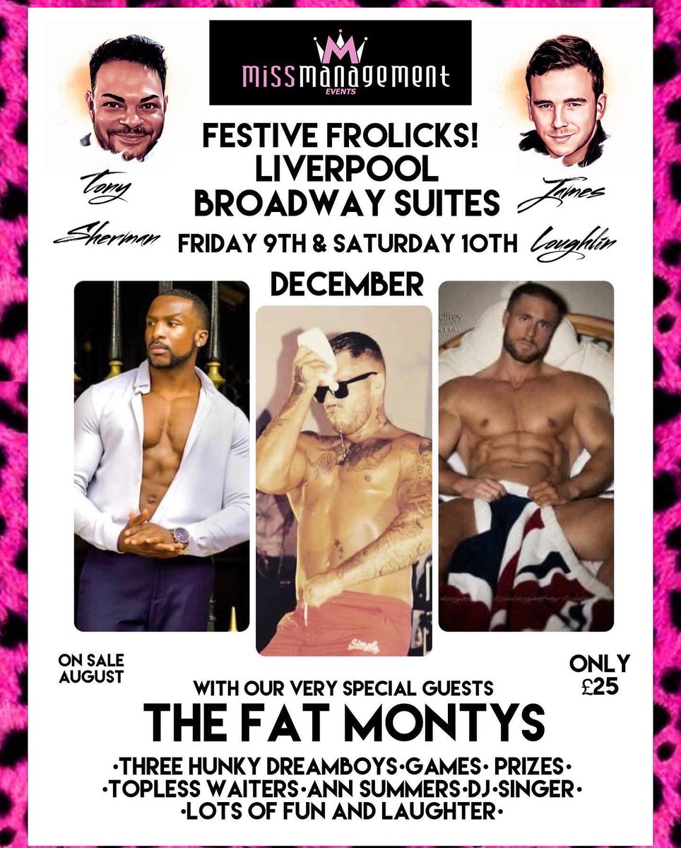 JaneEverton79's tweet photo. Great Christmas Night Out - full details on FB page Miss Management Events: The Ultimate Girls Night Out
#MarriedAtFirstSight #MarriedAtFirstSightuk #ladiesnight #girlsnightout #party #liverpoolparty #hennight #liverpoolentertainment
 #malestripper #toplesswaiter #christmasparty https://t.co/D6Qd9vElOU